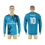 Real Madrid #10 Modric Sec Away Long Sleeves Soccer Club Jersey