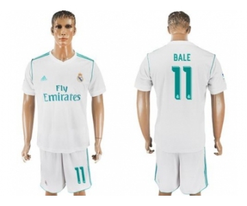 Real Madrid #11 Bale White Home Soccer Club Jersey 1