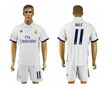 Real Madrid #11 Bale White Home Soccer Club Jersey3