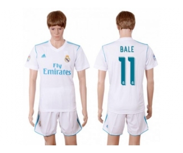 Real Madrid #11 Bale White Home Soccer Club Jersey