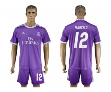 Real Madrid #12 Marcelo Away Soccer Club Jersey5