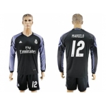 Real Madrid #12 Marcelo Sec Away Long Sleeves Soccer Club Jersey 1