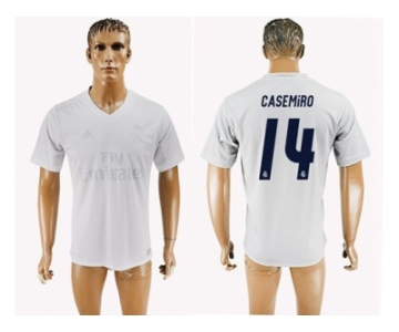 Real Madrid #14 Casemiro Marine Environmental Protection Home Soccer Club Jersey 1