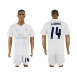 Real Madrid #14 Casemiro Marine Environmental Protection Home Soccer Club Jersey