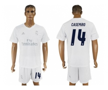 Real Madrid #14 Casemiro Marine Environmental Protection Home Soccer Club Jersey