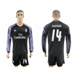 Real Madrid #14 Casemiro Sec Away Long Sleeves Soccer Club Jersey 1