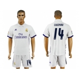 Real Madrid #14 Casemiro White Home Soccer Club Jersey3