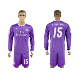 Real Madrid #15 F.Coentrao Away Long Sleeves Soccer Club Jersey 1