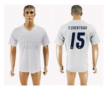 Real Madrid #15 F.Coentrao Marine Environmental Protection Home Soccer Club Jersey 1