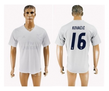 Real Madrid #16 Kovacic Marine Environmental Protection Home Soccer Club Jersey 1