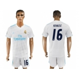 Real Madrid #16 Kovacic White Home Soccer Club Jersey 2