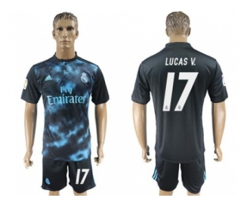 Real Madrid #17 Lucas V. Away Soccer Club Jersey 2