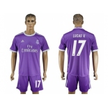 Real Madrid #17 Lucas V. Away Soccer Club Jersey3