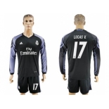 Real Madrid #17 Lucas.V Sec Away Long Sleeves Soccer Club Jersey 1