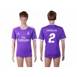 Real Madrid #2 Carvajal Away Soccer Club Jersey4