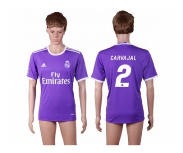 Real Madrid #2 Carvajal Away Soccer Club Jersey4