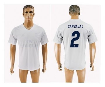 Real Madrid #2 Carvajal Marine Environmental Protection Home Soccer Club Jersey 1