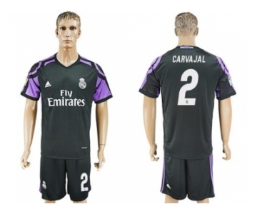 Real Madrid #2 Carvajal Sec Away Soccer Club Jersey