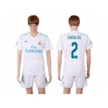 Real Madrid #2 Carvajal White Home Soccer Club Jersey