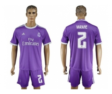 Real Madrid #2 Varane Away Soccer Club Jersey