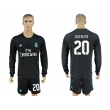 Real Madrid #20 Asensio Away Long Sleeves Soccer Club Jersey