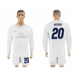 Real Madrid #20 Asensio Marine Environmental Protection Home Long Sleeves Soccer Club Jersey