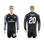 Real Madrid #20 Asensio Sec Away Long Sleeves Soccer Club Jersey 1