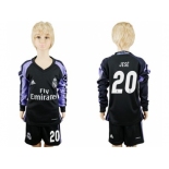 Real Madrid #20 Jese Sec Away Long Sleeves Kid Soccer Club Jersey