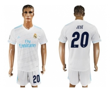 Real Madrid #20 Jese White Home Soccer Club Jersey