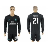 Real Madrid #21 Morata Away Long Sleeves Soccer Club Jersey