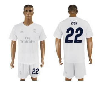 Real Madrid #22 Isco Marine Environmental Protection Home Soccer Club Jersey