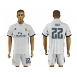 Real Madrid #22 Isco White Home Soccer Club Jersey4