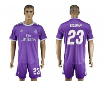 Real Madrid #23 Beckham Away Soccer Club Jersey 1