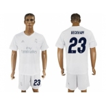 Real Madrid #23 Beckham Marine Environmental Protection Home Soccer Club Jersey