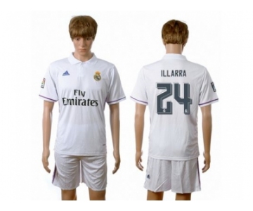 Real Madrid #24 Illarra White Home Soccer Club Jersey1