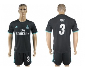 Real Madrid #3 Pepe Away Soccer Club Jersey 1