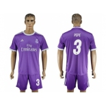 Real Madrid #3 Pepe Away Soccer Club Jersey3