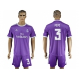 Real Madrid #3 Pepe Away Soccer Club Jersey4