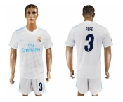 Real Madrid #3 Pepe White Home Soccer Club Jersey 1