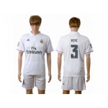 Real Madrid #3 Pepe White Home Soccer Club Jersey4