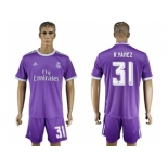 Real Madrid #31 R.Yanez Away Soccer Club Jersey3