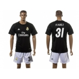 Real Madrid #31 R.Yanez Black Goalkeeper Soccer Club Jersey