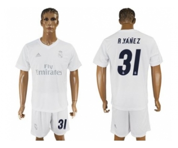 Real Madrid #31 R.Yanez Marine Environmental Protection Home Soccer Club Jersey