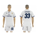 Real Madrid #33 Campeones Home Soccer Club Jersey