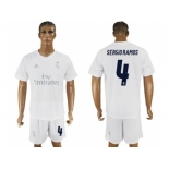 Real Madrid #4 Sergio Ramos Marine Environmental Protection Home Soccer Club Jersey