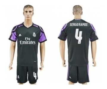 Real Madrid #4 Sergio Ramos Sec Away Soccer Club Jersey