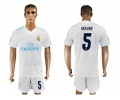 Real Madrid #5 Varane White Home Soccer Club Jersey 1