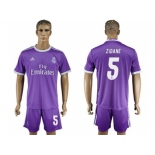 Real Madrid #5 Zidane Away Soccer Club Jersey 5