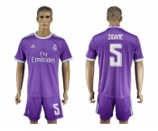 Real Madrid #5 Zidane Away Soccer Club Jersey6