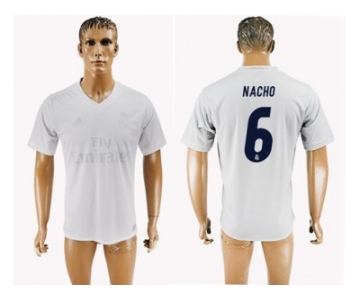 Real Madrid #6 Nacho Marine Environmental Protection Home Soccer Club Jersey 1